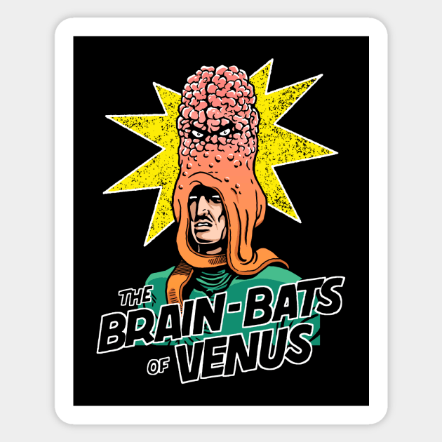 Brain Bats of Venus Sticker by Angel Robot